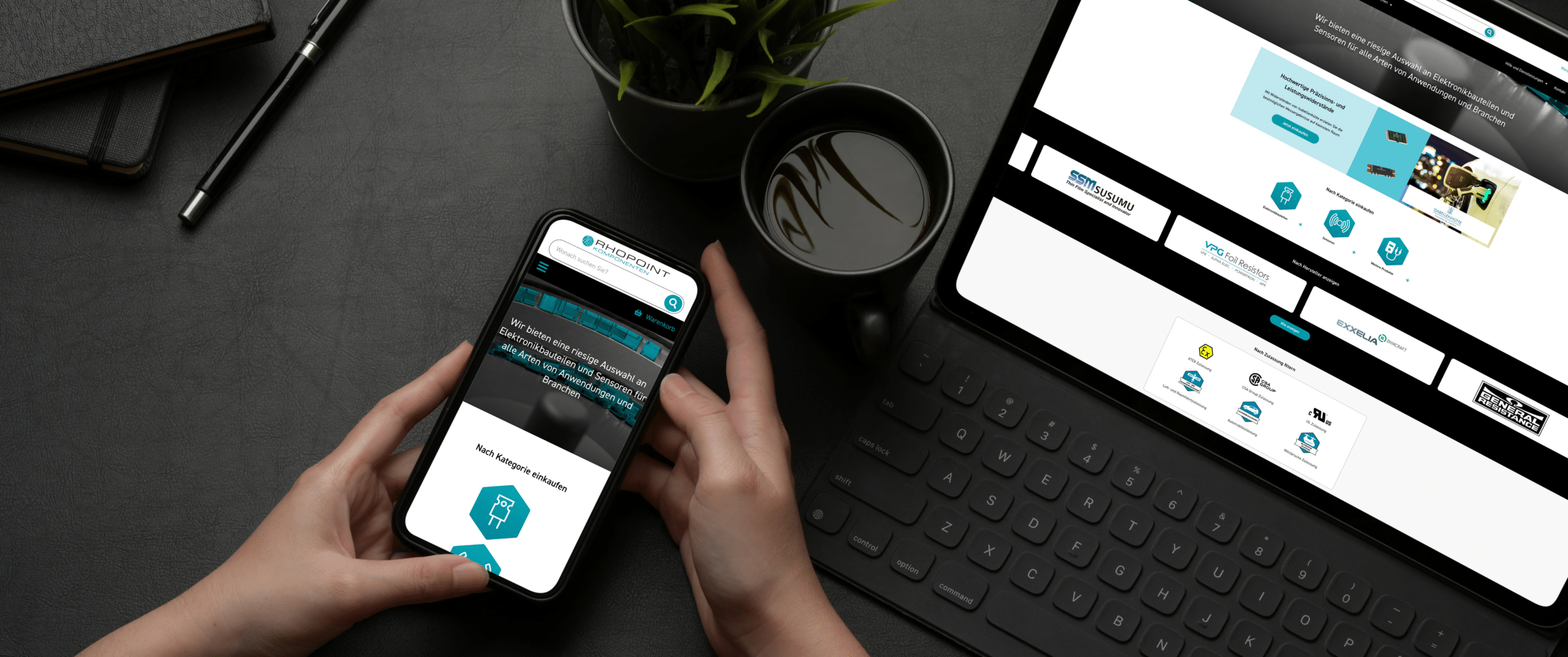 Rhopoint Komponenten New Website Mockup